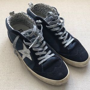 Golden goose blue suede mid star size 39/9